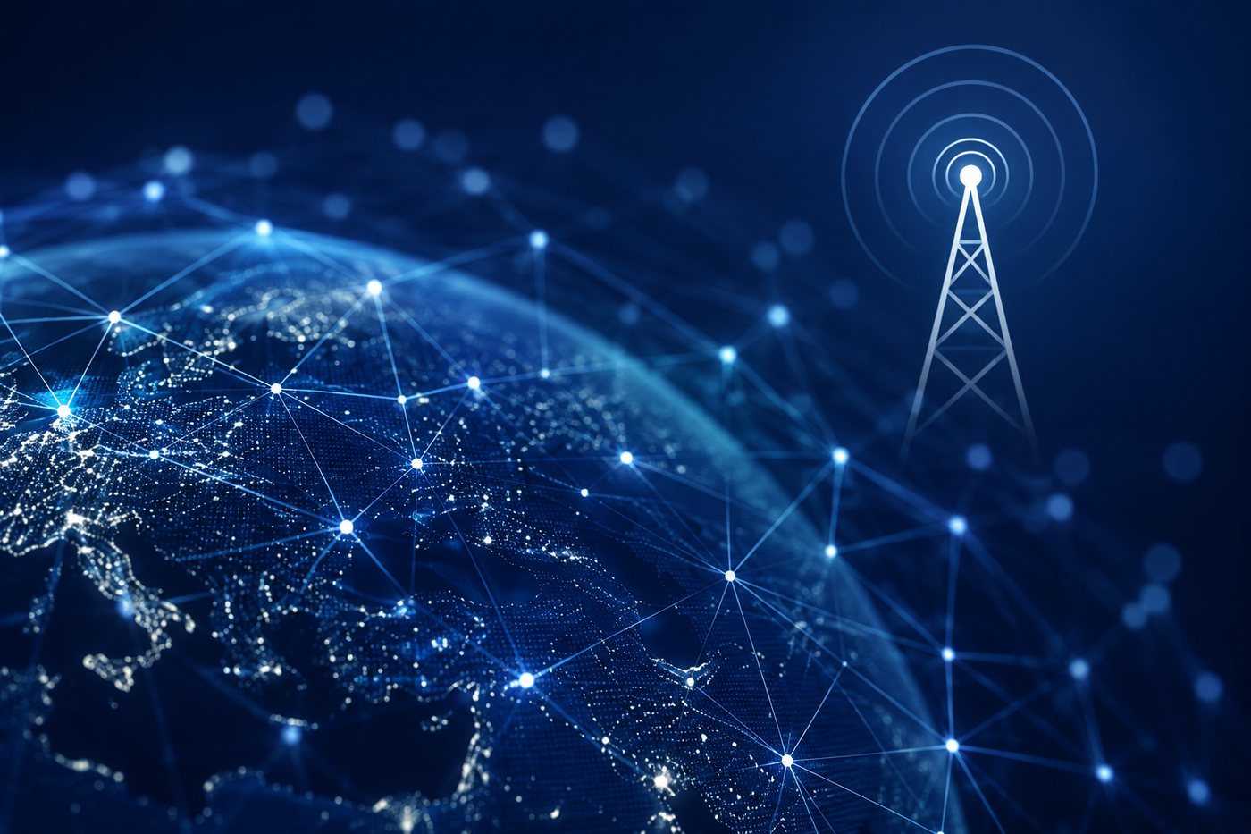 Communications network representing live monitoring and remote operations